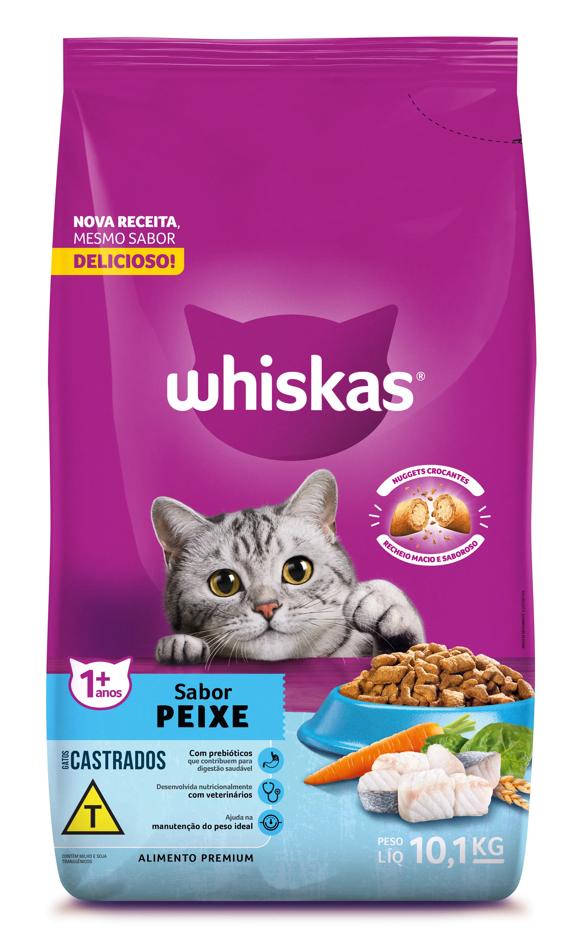 Ração Whiskas Castrado Peixe 10kg