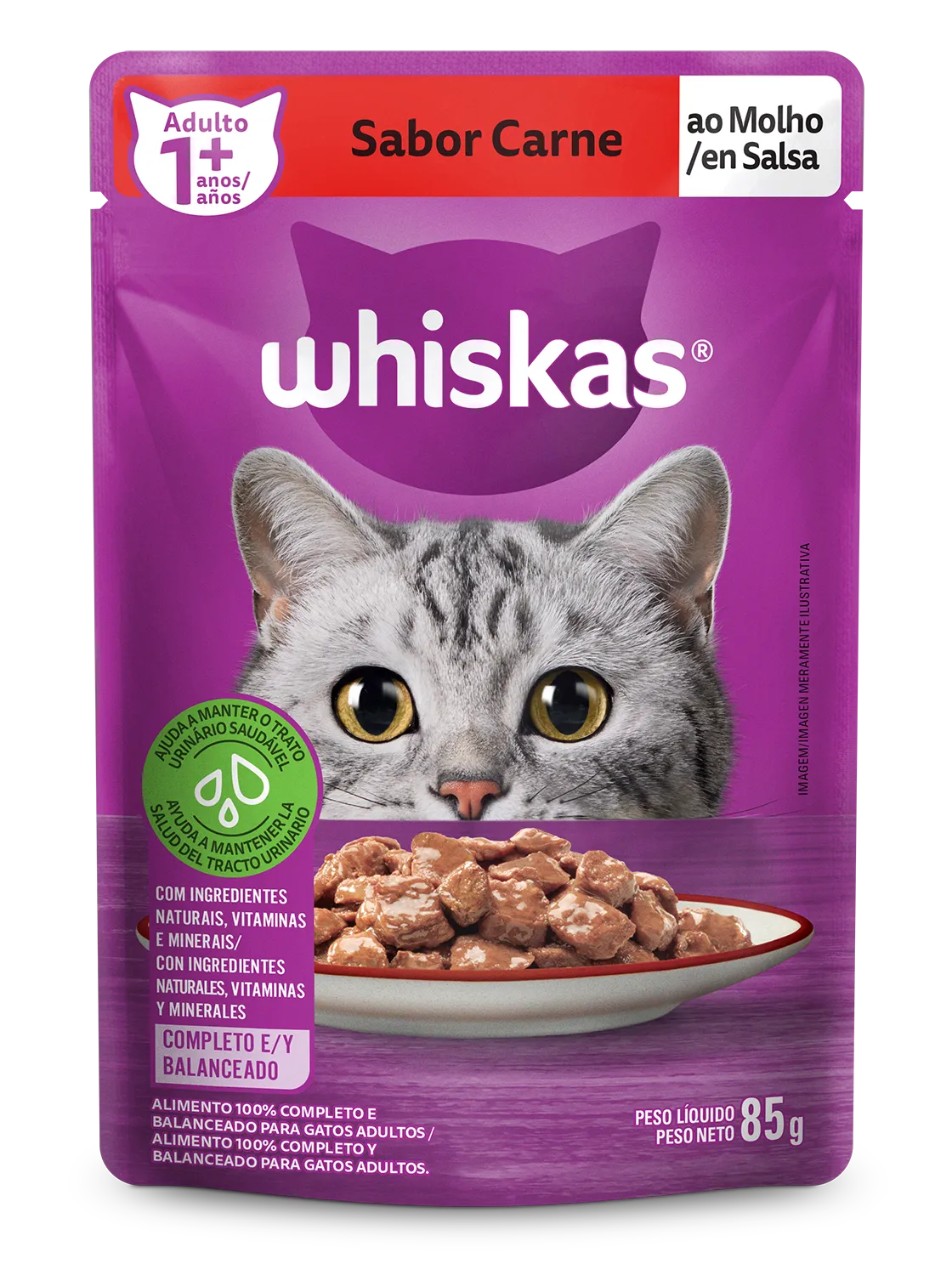 Ração Whiskas Carne 85g